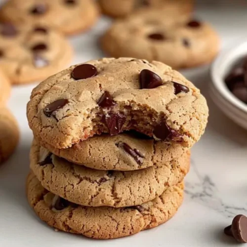 A batch of freshly baked small batch chocolate chip cookies on a parchment-lined baking sheet, featuring golden brown edges and melted chocolate chips