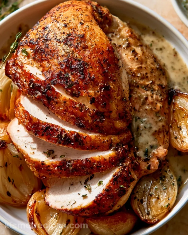 Slow Cooker Turkey Breast with Herb Gravy